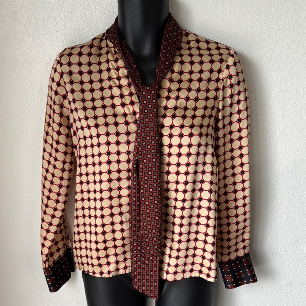 Zara Satin Style Patterned Top‎